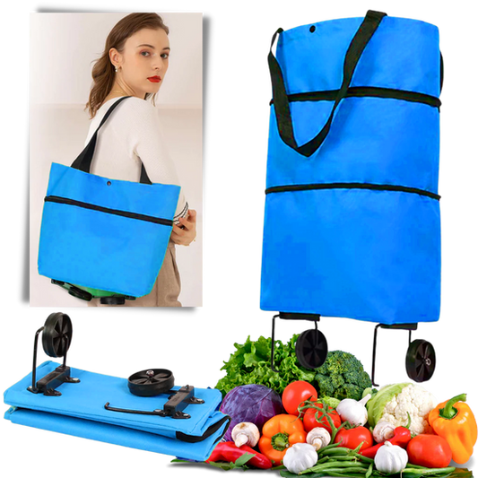 Carrinho de Compras Dobrável 2 em 1 - Rolly™