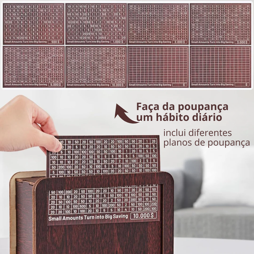 AhorraFácil™ - Meurameta de madeira com contador